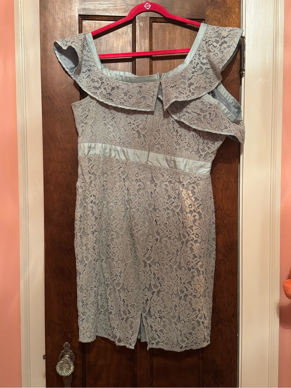 VENUS mint green  Lace Ruffle Formal Dress